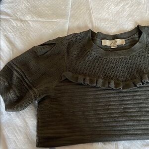 LOFT Olive Green Knit Top